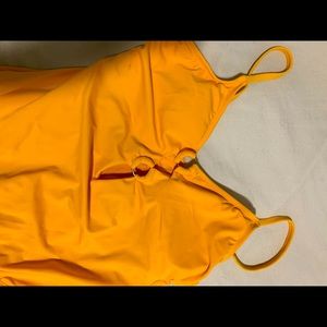 Solid one piece swimsuit